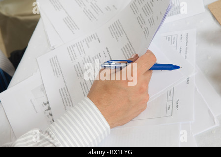 Employee working with files inside office Beirut Lebanon Middle East Stock Photo