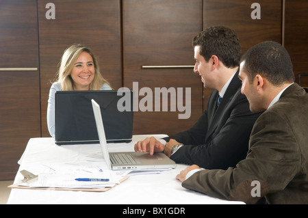 Business meeting inside office Beirut Lebanon Middle East Stock Photo