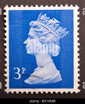 United Kingdom Postage Stamp 3p, Machin Stock Photo - Alamy