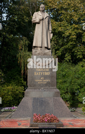 Monument to General Nikolai Vatutin (1901-1944) in Kiev, Ukraine Stock Photo