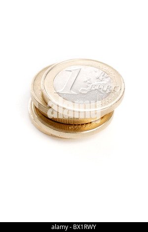 Stack of euro coins isolated on white background Stock Photo - Alamy