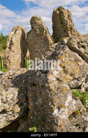 The Whispering Knights dolmen Stock Photo