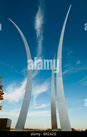 The U.S. Air Force Memorial in Arlington, Virginia. Stock Photo