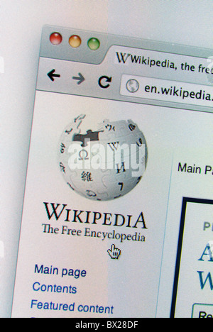 Wikipedia website Stock Photo