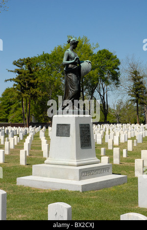 New Bern National Cemetery located in New Bern, NC, USA Stock Photo