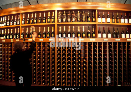 California Country Domaine Chandon Napa Valley Shelfs Sparkling Wine USA America United States North Americ Stock Photo