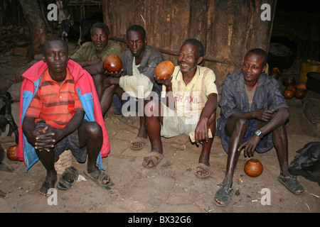 A Group of Traditional Konso Tribe Men Playing Gebra which is the ...