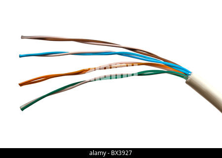 Close up of an colorful electrical wire Stock Photo