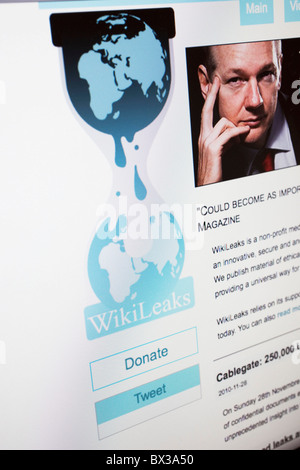 Founder of the whistle-blowing website Wikileaks, Julian Assange. Stock Photo