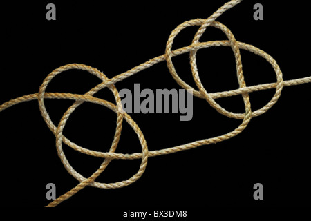 rope gordian knot knot symbol Stock Photo