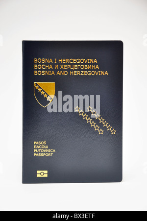 Bosnian biometric passport Stock Photo