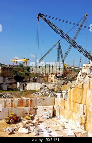 Extraction of the portuguese mable (Alentejo, Portugal) Stock Photo