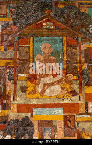 Mahatma Ghandi memorial mural, Ghandi Smiriti, New Delhi, India Stock Photo