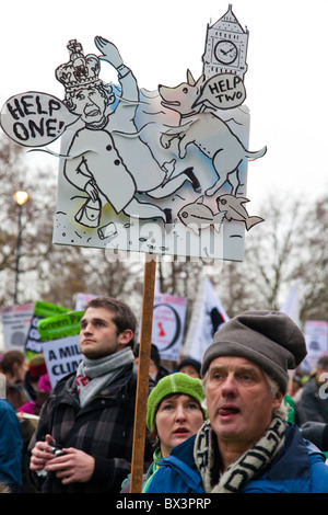 Placard at the Climate Change March 2010, London, UK Stock Photo