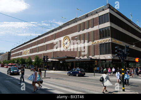 Åhléns department store stockholm city center centre sweden swedish stores shop shop shopping in shoppers retail large outlet Ci Stock Photo