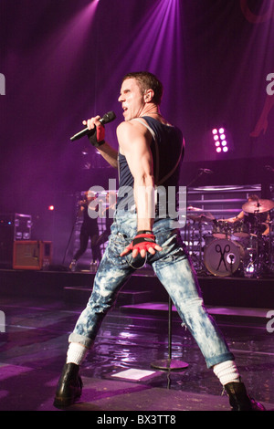 American pop group The Scissor Sisters performing onstage at the Brixton Academy, London Stock Photo