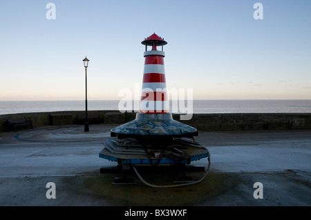novelty lighthouse on promenade, cromer, norfolk, england Stock Photo