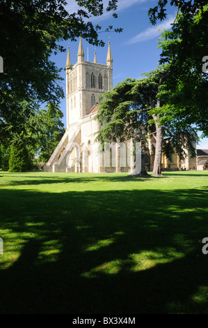 The Abbey Church of the Holy Cross, in Pershore, Worcestershire, England Stock Photo