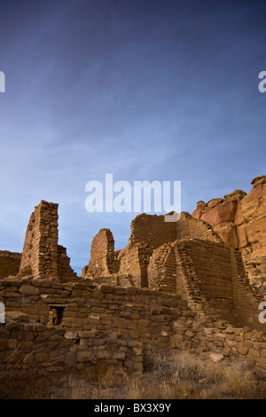 Dusk at the Anasazi Great House Kin Kletso at The Chaco Culture ...