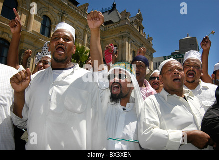 Muslims protest against the Danish Cartoons depicting the prophet Muhammad. Stock Photo