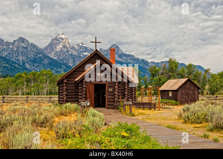 Chapel of the Transfiguration in Grand Teton National Park Stock Photo