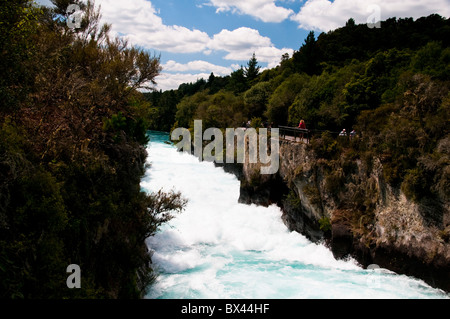 Huka Falls,Lookout ,Waikato River,Leaves,Lake,Taupo,Cascading Through a ...