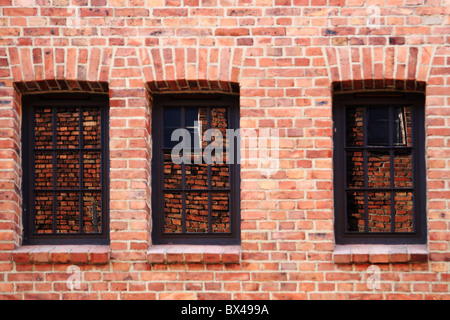 Nikiszowiec - district of Katowice - highly unique early 20th century  architecture. Upper Silesia, Poland. Stock Photo