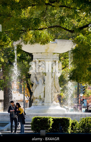 Daniel Chester French designed the lovely fountain centering Dupont Circle in Washington DC Stock Photo