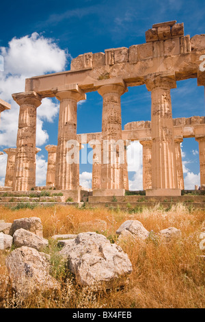 Ruins of greek temple, Selinunte, Sicily, Italy Stock Photo