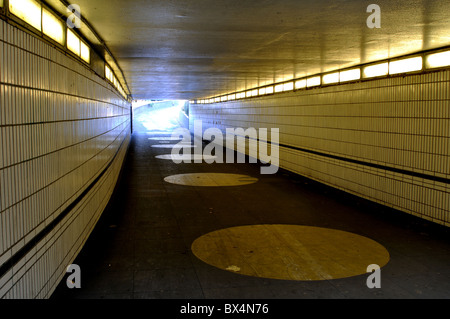 Pedestrian underpass, Coventry city centre, UK Stock Photo