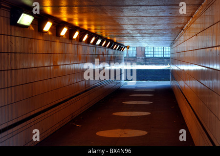 Pedestrian underpass, Coventry city centre, UK Stock Photo