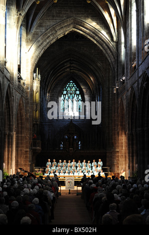 Chester Cathedral Christmas carol concert Stock Photo