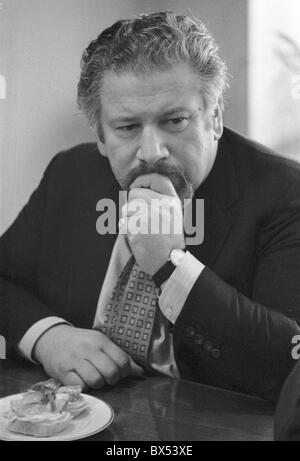 Sir Peter Ustinov, Prague, visit Stock Photo