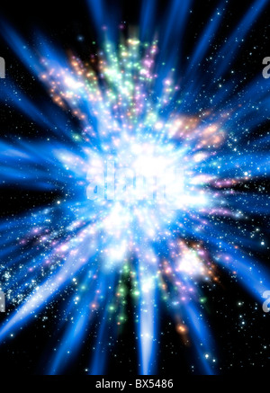 Big Bang, conceptual image Computer illustration representing the Stock ...