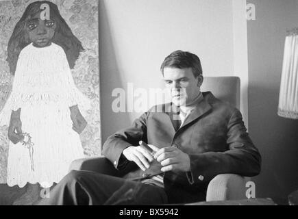 Czech writer Milan Kundera,  May 1968. (CTK Photo/Pavel Vacha) Stock Photo