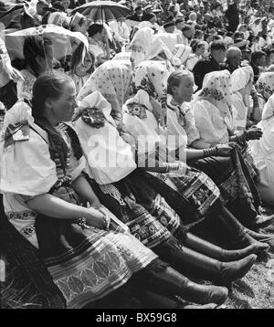 Czechoslovakia 1945. Women from all Slavic countries in traditional ...