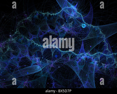 High quality digitally rendered abstract fantastic galaxy in space. Stock Photo