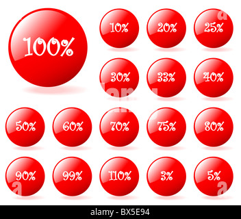 Set of vector aqua style discount buttons with shadow. Easy to edit, any, size. More in my gallery. Stock Photo