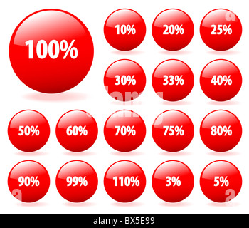 Set of vector aqua style discount buttons with shadow. Easy to edit, any, size. More in my gallery. Stock Photo