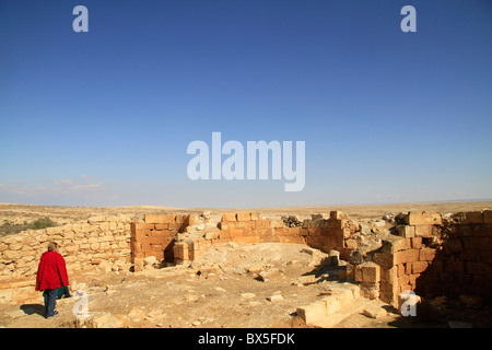 Israel, Rehovot in the Negev on the Nabatran Incense Route, remains of the Byzantine Church Stock Photo