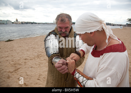 Russia. St. Petersburg. Peter and Paul Fortress. 2 nd International Festival of Military History Stock Photo