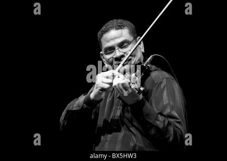 Jazz violinist Omar Puente in concert, 2010 Stock Photo