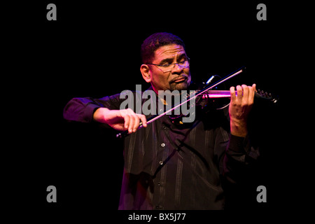 Jazz violinist Omar Puente in concert, 2010 Stock Photo