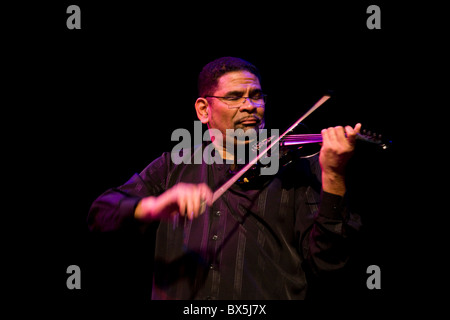 Jazz violinist Omar Puente in concert, 2010 Stock Photo
