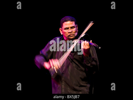 Jazz violinist Omar Puente in concert, 2010 Stock Photo