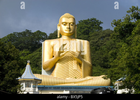 Golden Temple, with 30m high statue of Buddha, Dambulla, Sri Lanka, Asia Stock Photo
