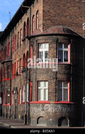 Nikiszowiec - district of Katowice - highly unique early 20th century  architecture. Upper Silesia, Poland. Stock Photo