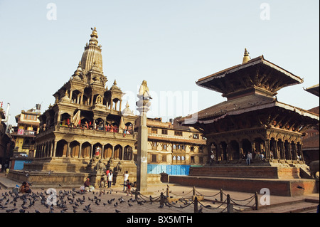 Krishna Mandir, a 7th century Hindu temple, UNESCO World Heritage Dite, Durbar Square, Patan, Kathmandu Valley, Nepal, Asia Stock Photo