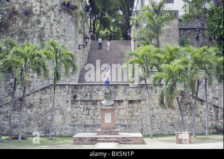 Statue of Francisco Alberto in Plaza Patriotica, UNESCO World Heritage Site, Santo Domingo, Dominican Republic, West Indies Stock Photo
