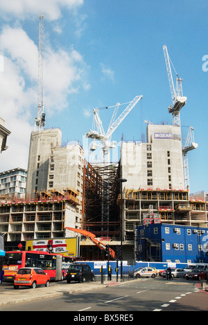 The 'Park Plaza' luxury hotel under construction on Westminster Bridge Waterloo London UK Stock Photo